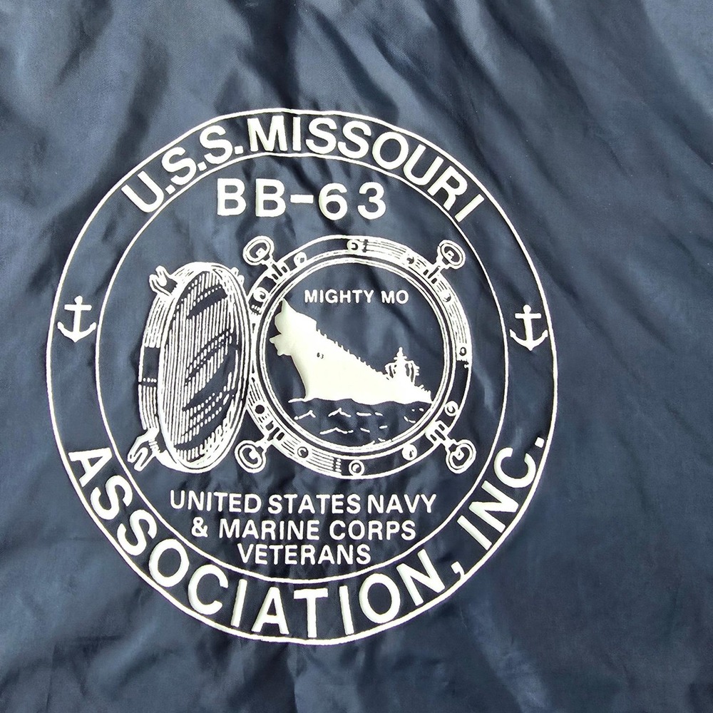 USS Missouri BB-63 Association Navy Veteran Mens Size M Windbreaker Made in USA - Picture 6 of 13
